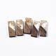 Transparent Resin & Walnut Wood Pendants X-RESI-Q210-007A-A01-1