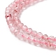 Chapelets de perles aux fraises en quartz naturel G-K185-08-3