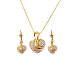 Trendy Women's Dangle Earrings and Pendant Necklaces Jewerly Sets SJEW-L192-23-1