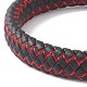 Кожаные браслеты плетеного шнура X-BJEW-E345-07-B-3
