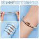 Benecreat 4 pièces chaînes rondes en fer ensemble de bracelets extensibles BJEW-BC0001-24-4