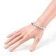 Bracelets extensibles en perles d'argile polymère pour la Saint-Valentin BJEW-JB05944-4