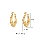 Real 18K Gold Plated 304 Stainless Steel Hoop Earrings GU2776-1-2