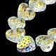Chapelets de perles en verre transparent électrolytique EGLA-R114-02A-AB02-4