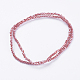 Electroplate Glass Beads Strands X-GLAA-F079-PL02-2