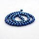 Round Non-magnetic Synthetic Hematite Beads Strands G-P061-61-8mm-2