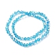 Electroplate Transparent Glass Beads Strands EGLA-K015-03B-2