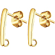 Benecreat 30pcs en acier inoxydable rectangle pad post boucles d'oreilles rectangle blanc boucle d'oreille goujons pour la fabrication de bijoux projets de bricolage (trou: 2mm) STAS-BC0002-57-1