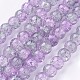 1Strand Two Tone Transparent Crackle Glass Round Beads Strands X-CCG-Q002-10mm-02-1