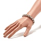 10MM CCB Plastic Grooved Round Beaded Stretch Bracelet for Women BJEW-JB07559-3