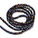 Chapelets de perles en verre électroplaqué EGLA-F149-FP-10-2