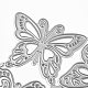 Stencil per stampi da taglio in acciaio al carbonio a farfalla DIY-R079-005-4