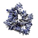 Натуральное синее пятно нитки из бисера яшмы X-G-P033-03-3