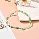 Bracciale elasticizzato con perle di vetro rotonde sfaccettate per ragazze adolescenti BJEW-JB07072-01-4