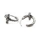 Skull Theme 316 Surgical Stainless Steel Hoop Earrings for Women Men EJEW-D096-04A-AS-2