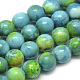 Chapelets de perle en jade d'un océan blanc synthétique G-S254-6mm-C01-2