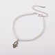 Glass Pearl Anklets AJEW-AN00037-01-1