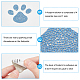 Fingerinspire cuore & pawprint glitter strass termoadesivi DIY-FG0002-29-4