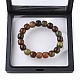 Bracelet extensible en perles de bois de bodhi pour femme BJEW-YW0001-04B-2