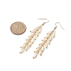 Natural Pearl Tassel Dangle Earrings EJEW-JE05209-2