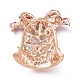 Light Gold Plated Alloy Brooches JEWB-L011-028KCG-2