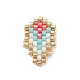 4 pièces 4 couleurs motif de métier à tisser à la main ensemble de perles de rocaille miyuki PALLOY-MZ00053-3