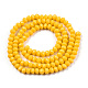 Chapelets de perles en verre opaque de couleur unie EGLA-A034-P4mm-D29-3