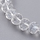 Bracelets extensibles en perles de verre rondelles à facettes BJEW-JB04991-01-3