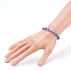 Bracelets extensibles en perles de chalumeau ronds faits à la main BJEW-JB05974-02-3