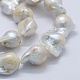 Hebras de perlas keshi de perlas barrocas naturales PEAR-K004-14-3