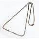 Hot Selling 304 Stainless Steel Ball Chain Necklace NJEW-E045-13P-2