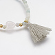 Cotton Thread Tassel Charm Bracelets BJEW-JB03544-3