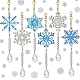 Kits de pintura de diamantes de decoración colgante de copo de nieve de navidad diy WG64272-01-1