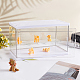 Olycraft 2 niveau vitrine acrylique assembler des boîtes en acrylique de comptoir boîte de rangement anti-poussière vitrine d'affichage de figurine pour figurines aciton objets de collection 10.6x5.5x6.3 pouces ODIS-WH0038-13-6
