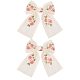 GORGECRAFT 7 Inch 2Pcs Large Lace Bow Hair Clip Bowknot Barrette Mesh Bows Spring Hairpins Double Layer Romantic Flower Clips Linen Embroidered Barrettes Hair Styling Ties Accessories for Woman PHAR-WH0007-09-1