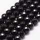 Natural Black Onyx Beads Strands G-N0171-12-8mm-1