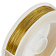 Benecreat 0.4 mm (calibre 26) 100 m alambre de artesanía de hierro dorado resistente al deslustre para proyecto de abalorios de joyería MW-BC0001-01B-5