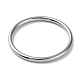 304 ステンレス鋼のシンプルなプレーンバンド指輪女性用男性用  ステンレス鋼色  1.7mm  内径：21mm RJEW-F152-01H-P-2
