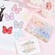GORGECRAFT 64Pcs 8 Colors Butterfly Lace Trim Embroidery Butterflies Appliques Sew Iron On Patch Organza Patches Sewing Fabric Embellishments for Wedding Bridal Hair Clothes Dress Decor DIY Craft DIY-GF0006-89-4