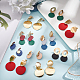 ANATTASOUL 8 Pairs 8 Style Alloy Twist Flat Round & Donut Dangle Stud Earrings for Women EJEW-AN0001-74-7