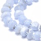 Natürlichen blauen Spitze Achat Perlen Stränge G-F715-033A-3