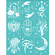 OLYCRAFT 2Pcs Self-Adhesive Silk Screen Printing Stencil Healing Energy Theme Dream Catcher Mesh Transfers Silk Screen Reusable Stencil for Painting on Wood T-Shirt Fabric Bags - 280x220mm DIY-WH0338-009-1