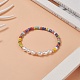 Bracelet extensible en perles d'imitation en plastique et perles de verre pour femme BJEW-JB09929-2