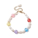 Ensemble de bracelets en perles naturelles et en argile polymère 3pcs 3 styles BJEW-TA00236-5
