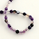 Faceted Round Dyed Natural Agate Beads Strands G-R258-3mm-03-2
