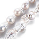 Hebras de perlas keshi de perlas barrocas naturales PEAR-S019-05B-2