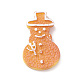 Cabochon decodificati di biscotti natalizi in resina opaca e imitazione plastica RESI-K019-54F-1