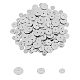 Unicraftale environ 300 pièces 3 tailles 6 mm / 8 mm / 10 mm perles d'espacement rondes plates en acier inoxydable perles en vrac trou de 1 mm recherche de perles pour bricolage bracelets colliers fabrication de bijoux STAS-UN0011-45P-1