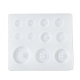 丸いボタンのDIYシリコン型  ペンダントメイキング  レジン型  UVレジン用  エポキシ樹脂ジュエリー作り  ホワイト  78x89x6mm  穴：1~2mm  内径：10~25mm SIMO-H019-04C-3