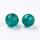 Perles en verre d'argent feuille manuelles X-SLR10MM22Y-2